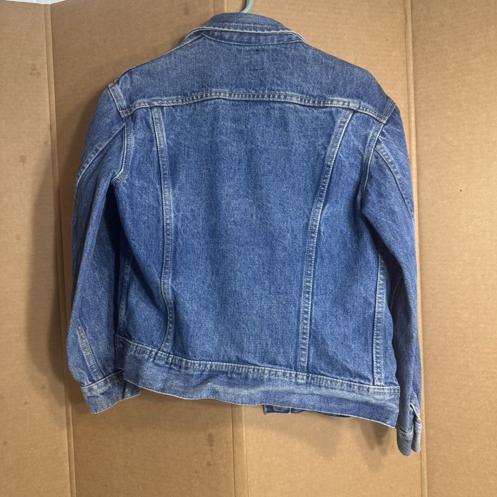 Vintage Lee Denim Jacket Womens Size XS Blue Jean Trucker Western USA Made‎ - Picture 2 of 9
